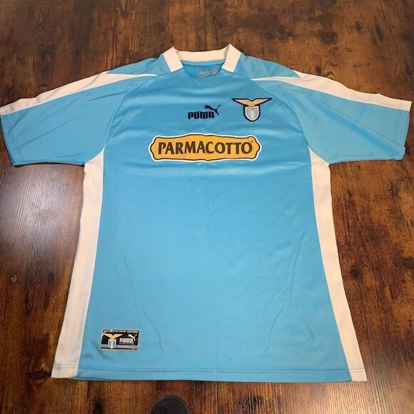 S.S. Lazio 2003/2004 Puma Italy Futbol‎ Soccer Jersey Parmacotto Mens Size XL - Picture 1 of 7
